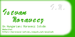 istvan moravecz business card