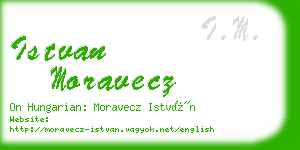 istvan moravecz business card